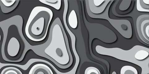 Poster - Abstract grey paper cut background design .Abstract vector seamless pattern with shadows Trendy multicolor contemporary design for prints, flyers, banners, brochures, invitations, covers.