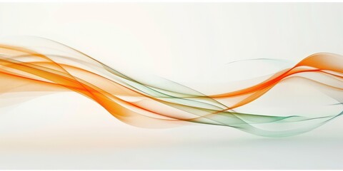 Wall Mural - Simple orange arc with green lines.