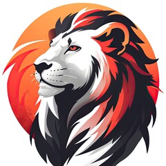 Wall Mural - lion head illustration