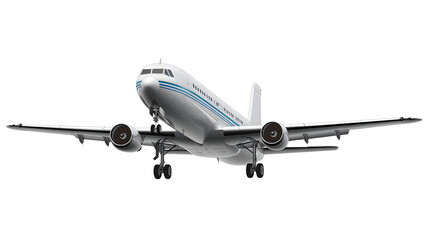 Wall Mural - typical airplane isolated on transparent background