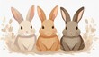 Drei niedliche Kaninchen