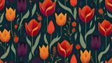 Fototapeta Tulipany - Tapeta z tulipanami