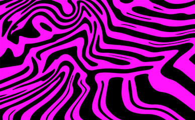Poster - Psychedelic background with abstract, trippy patterns with melting and distorting lines.
