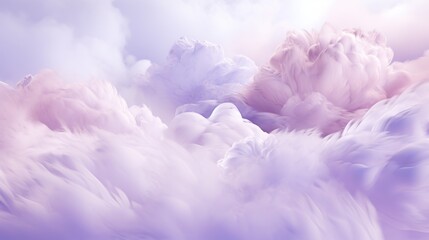 Wall Mural - a group of white and pink clouds floating in the air with a blue sky in the background and a white c