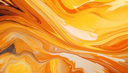 Wall Mural - Yellow ink abstract marble texture background
