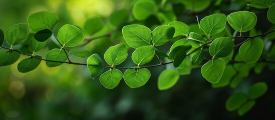 Sticker - The leaves of Antigonon leptopus Hook are green.