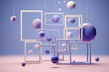 Sticker - Background with spheres