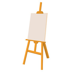 Wall Mural - Painting tool wooden easel frame and drawing paper