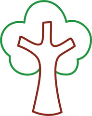 Wall Mural - tree cartoon doodle