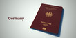 Germany Passport.
3d rendering passport on white background.