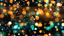 Lively Multicolor Bokeh Seamless Background, Featuring An Energetic Mix Of Green, Yellow, And Orange Lights For A Vibrant And Celebratory Atmosphere