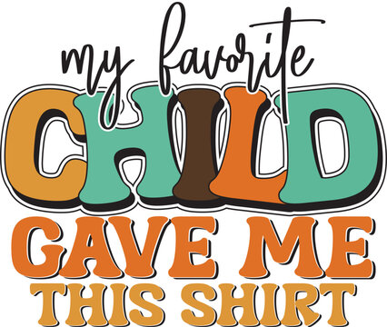 Retro Father's Day Sublimation Design. Groovy Bold Colorful Typography on White Background for ready to print on T-shirts, mugs, bags, pillows and more.