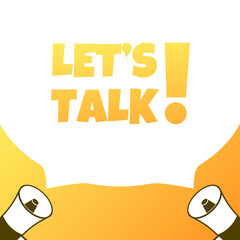 Poster - Let's talk banner. Flat style. Vector illustration