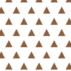 Poster - abstract seamless repeatable brown triangle pattern.