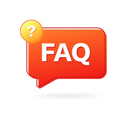 Poster - FAQ bubble icon. Flat style. Vector icon