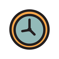 Poster - Clock Date Time Watch Filled Outline Icon