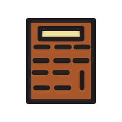 Poster - Calculator Education School Student Study Filled Outline Icon