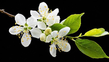 Wall Mural - twig with lime tree blossoms transparent background