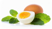 Chicken Egg Boiled Egg Isolated On White Background