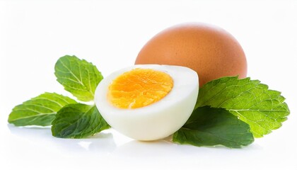 chicken egg boiled egg isolated on white background