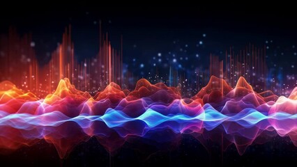 Poster - A vibrant wave of colored smoke. Perfect for adding a burst of color and energy to any project.