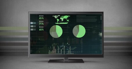 Poster - Animation of data processing over computer screen