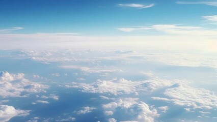 Poster - A captivating view of the sky as seen from an airplane. Perfect for travel and aviation-related projects.