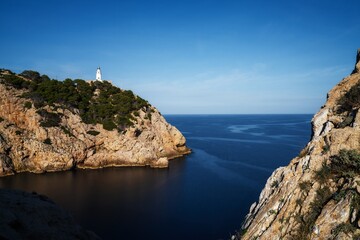 Wall Mural - view of the Punta de Capdepera and the lighthouse in eastern Mallorca