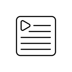 Poster - Playlist outline icons, minimalist vector illustration ,simple transparent graphic element .Isolated on white background
