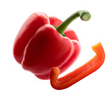 Fototapeta Na ścianę - red pepper isolated on white with clipping path