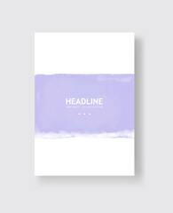 Poster - Abstract vector watercolor banner. Clolor brush strokes on white background.