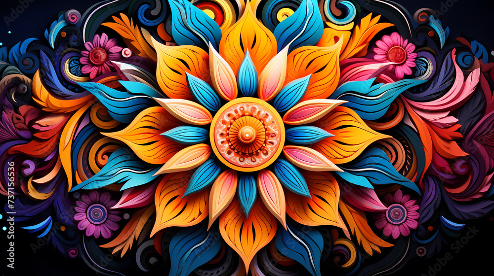 Mandala background, mandala floral design