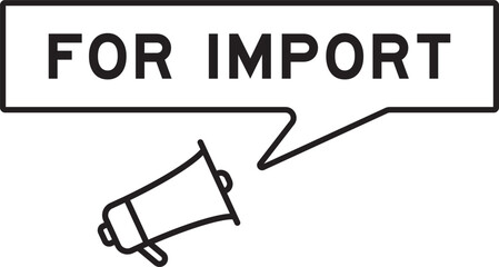 Poster - Megaphone icon with speech bubble in word for import on white background