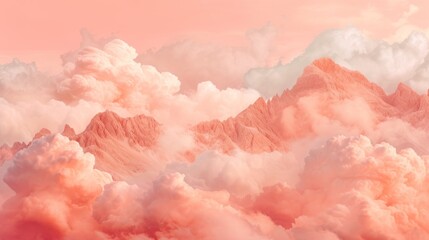 Wall Mural - and white photo of a mountain range with clouds foreground and sky background.