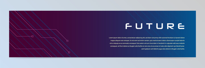 Wall Mural - Modern abstract LinkedIn banner template