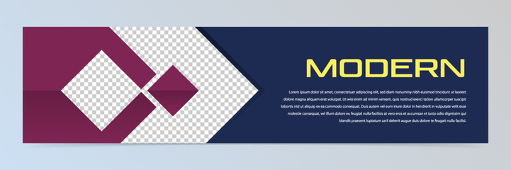 Wall Mural - Modern abstract LinkedIn banner template