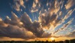 sun rays through the clouds, sunset, golden hour, blue sky with clouds, clouds in the sky, panoramic view of clouds, cloud background