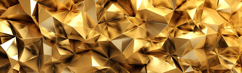  Golden Abstract Background With Varying Shapes