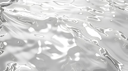 White water wave light surface overlay background. 3d clear ocean surface pattern with reflection effect backdrop. Marble desaturated texture. Sunny aqua ripple movement with shiny refraction 