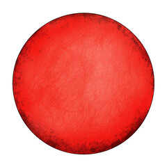 Wall Mural - illustration of red colored circle paper banner. Created with Generative AI