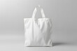 White Cotton eco bag, tote bag mock up isolated on white background