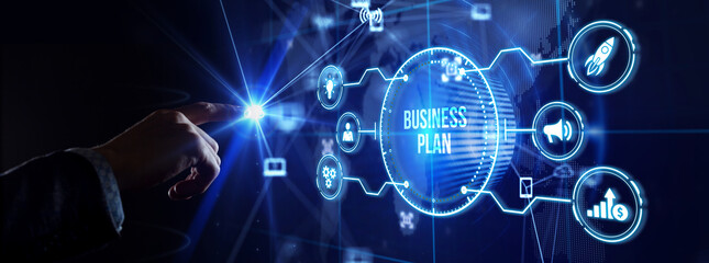  Business plan concept.Business, Technology, Internet and network concept.