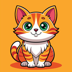 Wall Mural - Kitten cute pet vector EPS