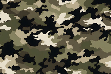 Wall Mural - Camouflage seamless pattern, military fabric background texture