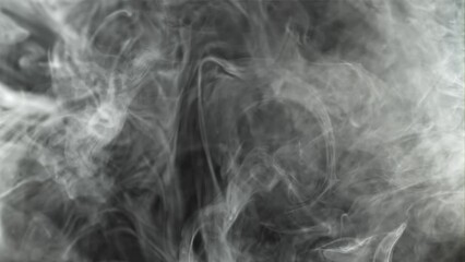 Poster - Thick white smoke. Filmed on a high-speed camera at 1000 fps. High quality FullHD footage