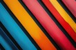 Close Up of a Variety of Colored Surfboards, Abstract background with diagonal stripes in contrasting colors, AI Generated