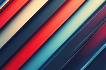 Poster - This close-up photograph showcases a cell phone with a vibrant array of colors, Abstract background with diagonal stripes in contrasting colors, AI Generated
