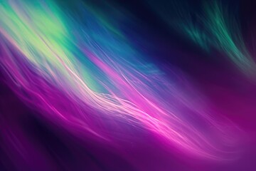 Poster - An abstract background featuring streaks of light in shades of purple and green, An abstract background inspired by the Northern Lights, AI Generated