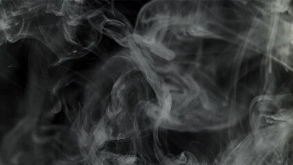 Sticker - Thick white smoke. Filmed on a high-speed camera at 1000 fps. High quality FullHD footage