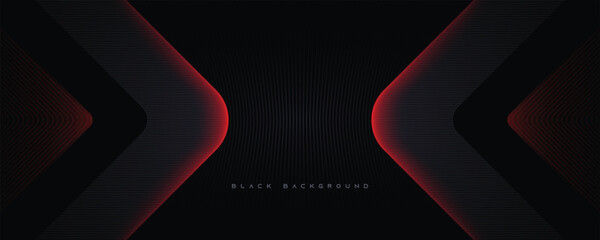 Wall Mural - Black modern texture background with red light decorative design